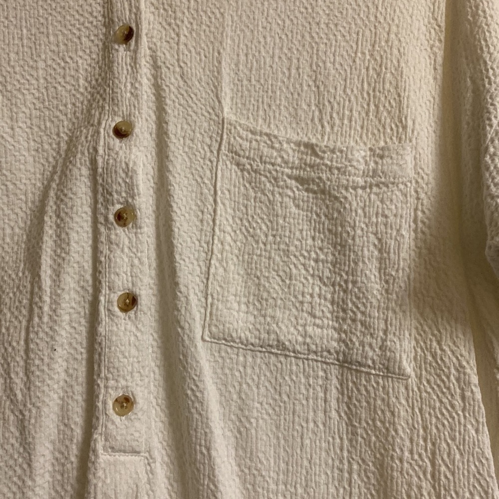NWOT Pilcro and the letterpress white button down shirt - Picture 3 of 9